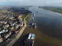 Bekijk details van de interactieve drone panorama Hoogwater Rijn